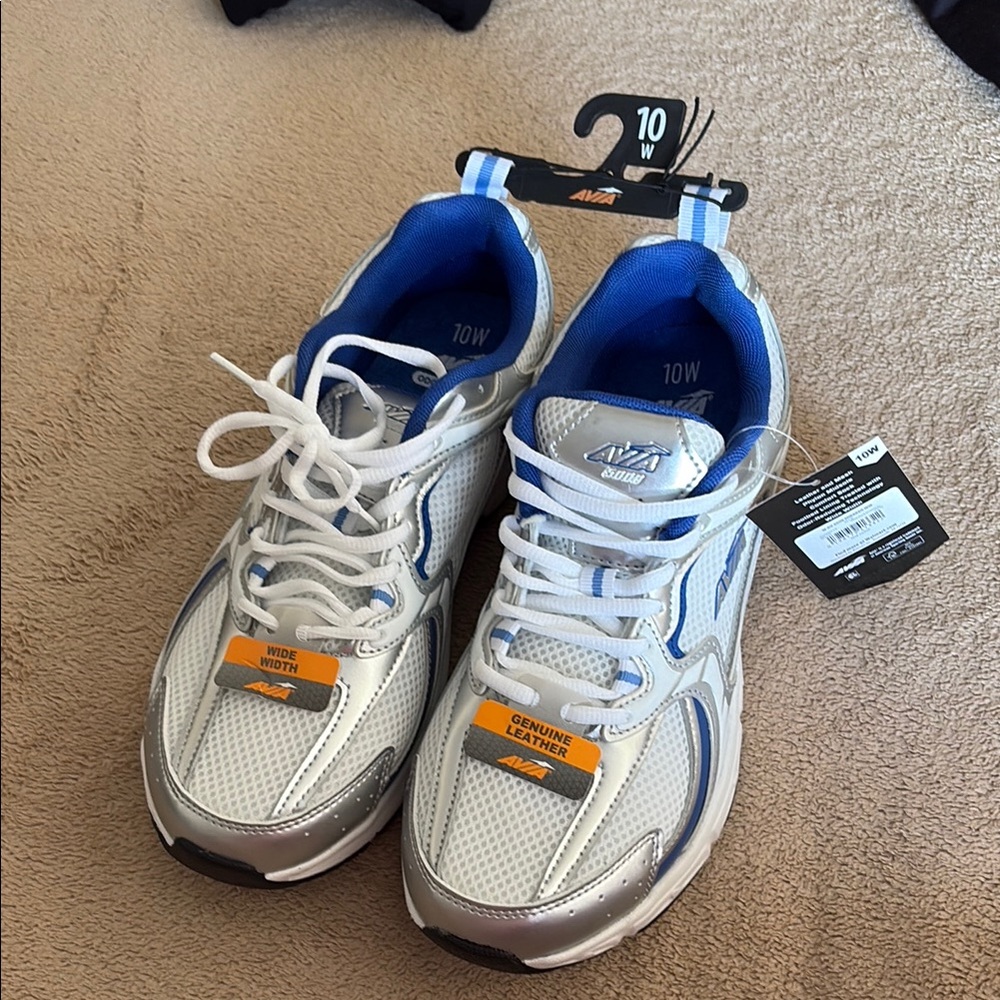 Avia Silver and Blue Athletic Shoes